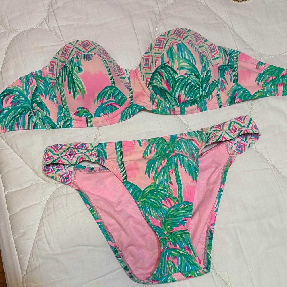 Lilly Pulitzer Pink and Green Bikini